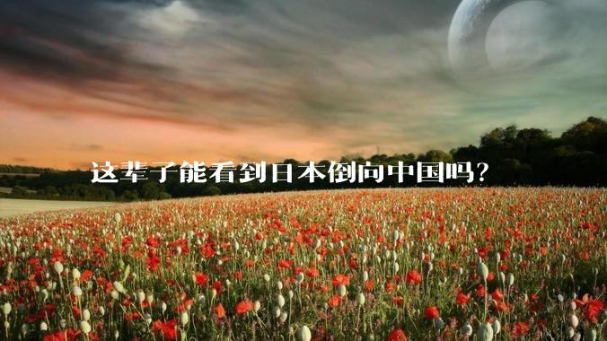 这辈子能看到日本倒向中国吗？