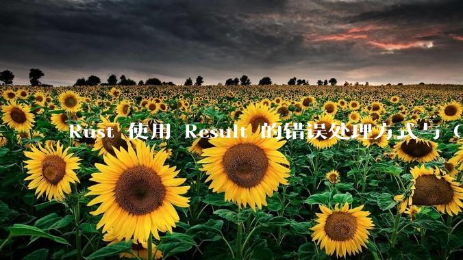 Rust 使用 Result 的错误处理方式与 Golang 使用 error 的方式有什么本质区别？