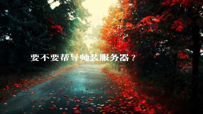 要不要帮导师装服务器?